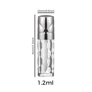 silver Empty lip gloss tubes with wand prismatic Lipgloss tube containers for lip oil packing - Product Image