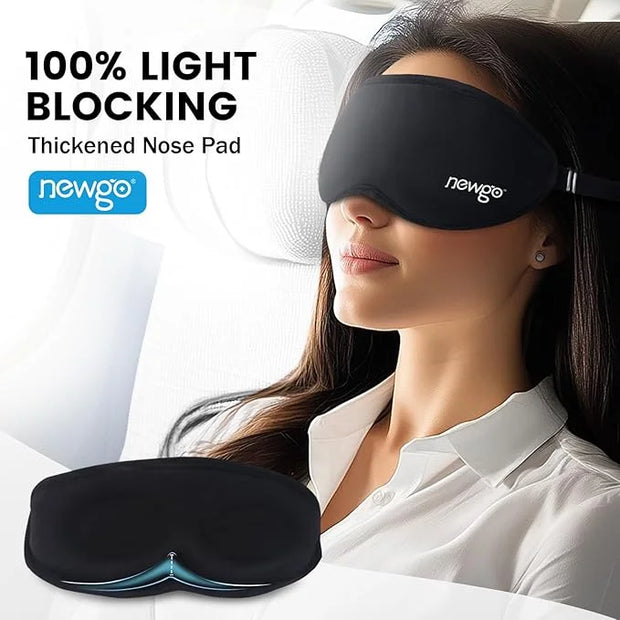 NEWGO Cooling Gel Eye Mask 3D Soft Cold Eye Mask, Eye Ice Pack with Zero Eye Pressure Hot Cold Therapy Blackout Sleep Mask...