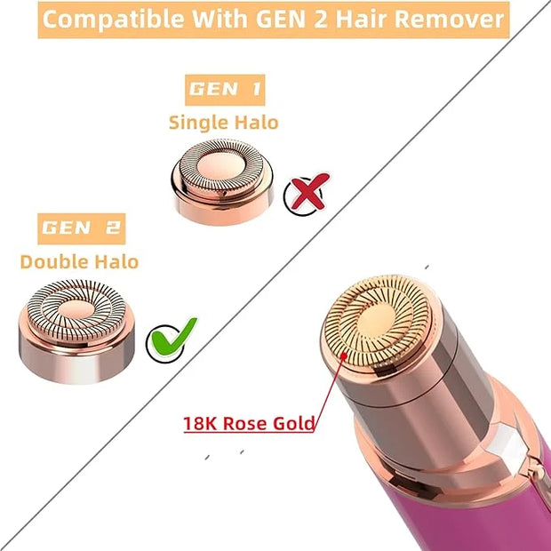 Facial Hair Remover Replacement Heads for Flawless Replacement Heads Gen 2 Suitable for Finishing Touch Flawless Facial Ha...