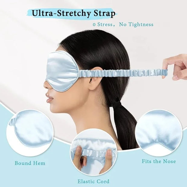 Cooling Eye Mask and Silky Sleep Mask 4 Packs for Man Women for Sleeping Frozen Ice Eye Mask Cold Warm Compress Dark Circl...