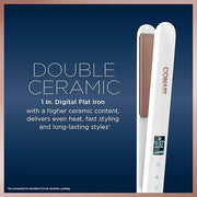 Conair Double Ceramic Flat Iron, 1-inch Digital Flat Iron - Product Image