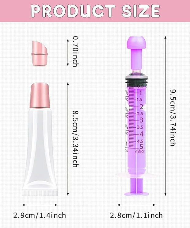 7Pcs Lip Gloss Tubes 10ml - Clear Lip Balm Containers, Refillable Squeeze Tubes for Lip Gloss, Soft Empty Mini Cosmetic Tu...