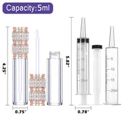 AMORIX 72 Pack 5ml Pearl Diamond Lip Gloss Tubes with Wand 5ml Empty Lip Gloss Containers Lipgloss Bottles with Stoppers +...