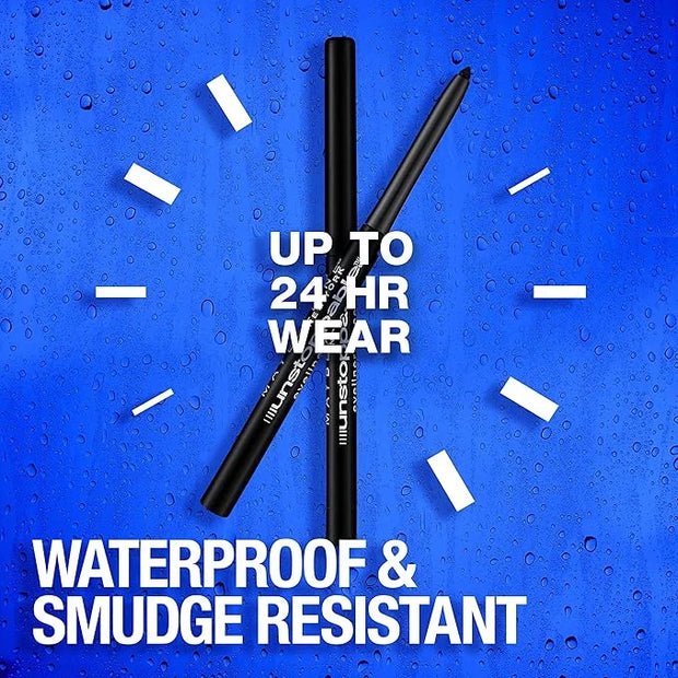 Maybelline Unstoppable Waterproof Mechanical Black Eyeliner Pencil, Easy to Apply, Smooth Glide, Up to 24 Hour Wear, Onyx,...