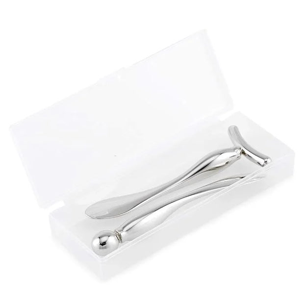 LISAPACK 2PCS Metal Eye Cream Applicator Wand Stick, Massager Tool for Facial Massage, Reduce Puffiness (Silver) - Product...