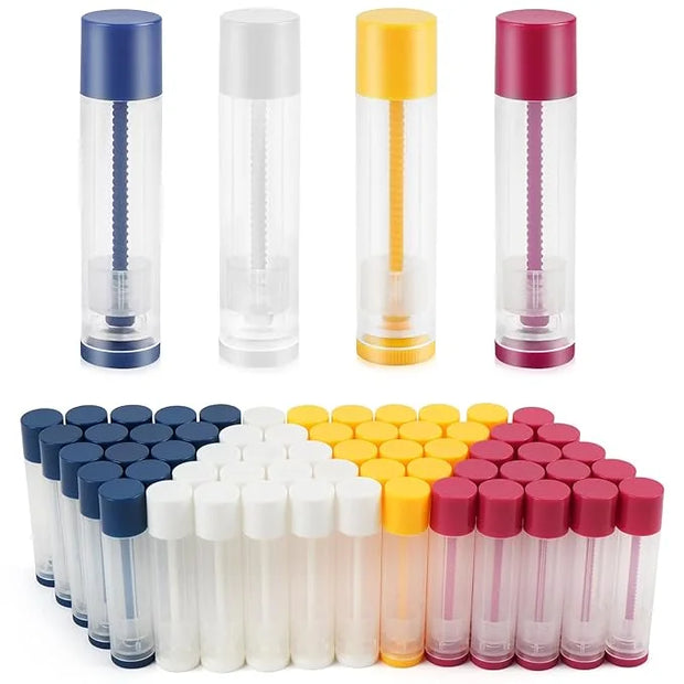 LotFancy Lip Balm Tubes, 60 Empty, Blue
