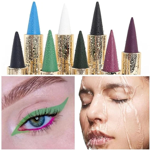 Kaely Light Green Gel Eyeliner Pencil,Waterproof Smudge Proof Eye Liner Pen,Cat Eye Goth Halloween Makeup,Eye Black Face P...