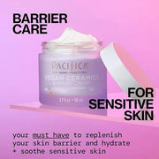 Pacifica Face Cream - Vegan Ceramide Barrier Cream w/Niacinamide & Shea Butter - Hydrating Daily Face Moisturizer Fragranc...