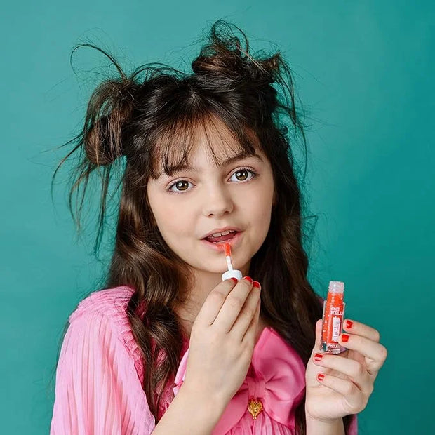 MISS NELLA Fairy Kiss Lip Gloss, Red hydrating children Lip Gloss, watermelon scent, gentle on the skin. gives a sheer kis...