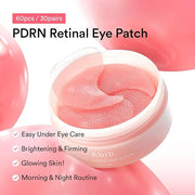 Abib PDRN Retinal Eye Patch Glow jelly 60 Patches, Korean Under Eye Patches for Puffy Eyes and Dark Circles, Anti-Wrinkle,...