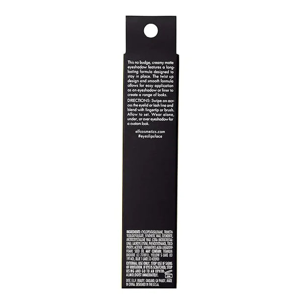 e.l.f. No Budge Matte Shadow Stick, One-Swipe Cream Eyeshadow Stick, Long-Wear & Crease Resistant, Matte Finish, Stellar -...