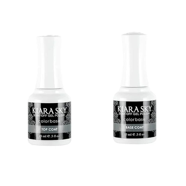 KIARA SKY Soak Off Gel Polish Top Coat 0.5 fl oz + Base Coat 0.5 fl oz Duo - Product Image