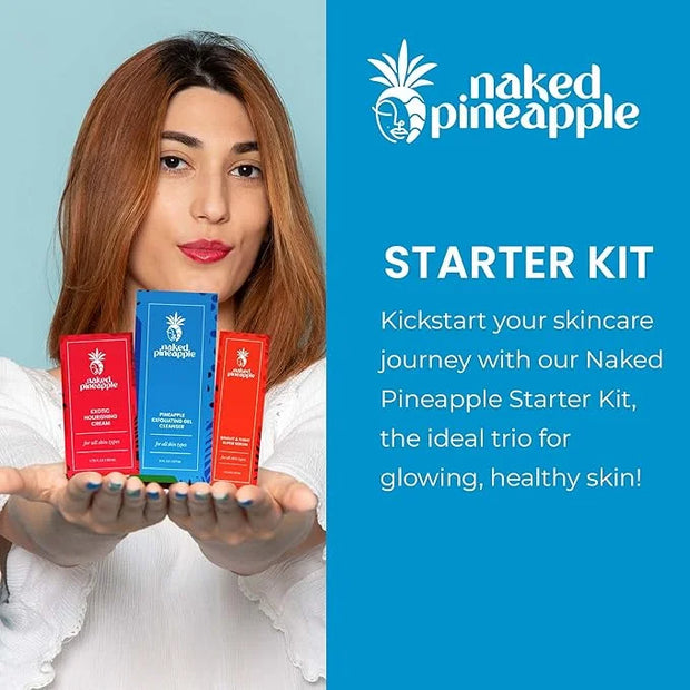 Starter Kit - Skincare Trio with Cleanser, Radiance & Tight Serum, and Nourishing Cream for Hydrated, Firm & Glowing Skin ...