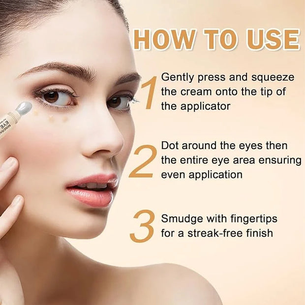CAHIUYOA Mineral Sun Screen Eye Cream Under Eye Cream for Dark Circles and Fine Lines Travel Size Mineral Eye Cream - 02 M...