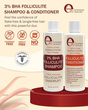 3% BHA Folliculitis Shampoo and Conditioner for Women & Men - Made with Salicylic Acid & Tea Tree Oil - Flakes Shampoo & D...
