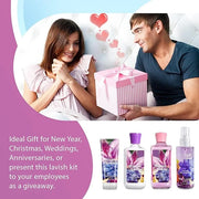 Midnight Embrace Bath & Body Kit, 3 Fl Oz, Ideal Skincare Gift Home Spa Set, Includes Body Lotion, Shower Gel, Body Cream,...