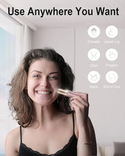 Facial Hair Removal for Women, Painless Womens Facial Hair Remover with 2 Replacement Heads, Lipstick-Sized, USB Rechargea...