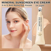 Mineral Sunscreen Eye Cream,3-in-1 Under Eye Cream,for Puffiness and Bags Under Eyes,Dark Circle and Wrinkles,Anti Aging,U...