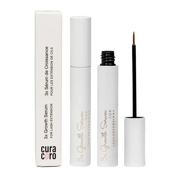 Curacoro 3x Growth Serum For Lash Extension, Peptide Enhancing Solution for Natural Lashes, Lash Extensions & Eyebrows, Ey...