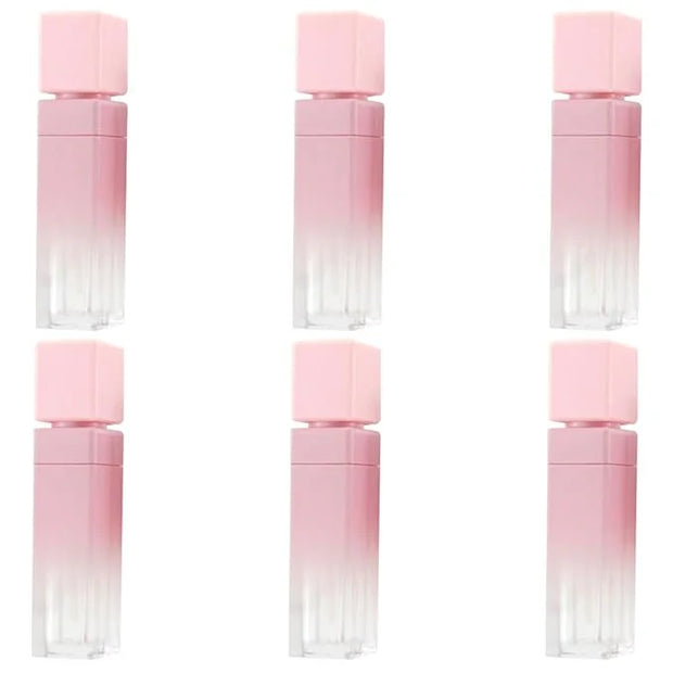 FZBNSRKO 6Pcs Gradient Pink Lip Gloss Tube Vial Empty Refillable Lipstick,Lip Gloss DIY Makeup Lipstick Tube Feminine Prod...