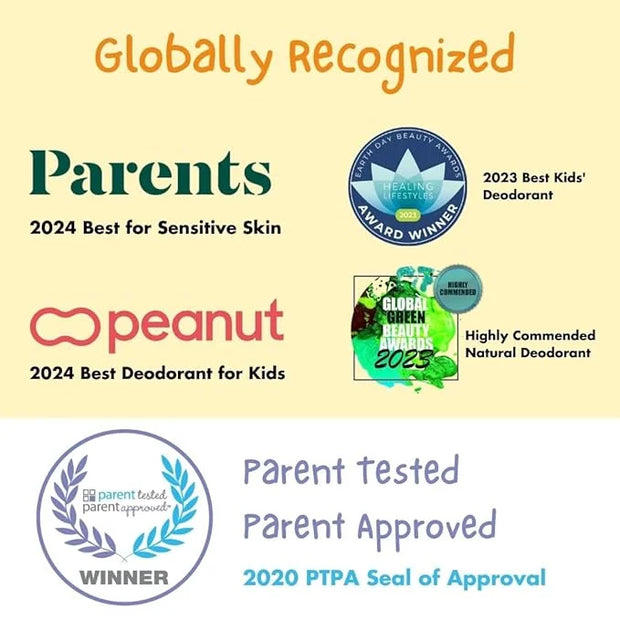 MONA 100% Natural Deodorant for Kids | Safe For Girls & Boys with Sensitive Skin | Baking Soda Free, Aluminum Free | Vegan...