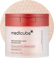Medicube Red Succinic Acid Panthenol Facial Peeling Pads - Exfoliating Toner Pads for Breakout-Prone Skin with Niacinamide...