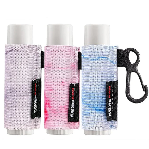 3PCS Lip Balm Holder Sleeves Keychain