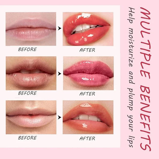 Lip Plumper Gloss 3 Colors Set,Natural