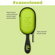 Conair The Knot Doctor for Premium Pro Detangling Brush for Wet or Dry Hair with Green Storage Case, Black - Product Image