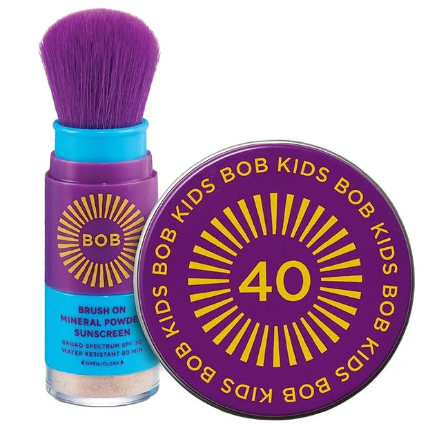BOB KIDS Duo Pack SPF Sun Protection, SPF 30 Mineral Powder Sunscreen & SPF 40 Kids Sun Protection Balm, Broad Spectrum, F...