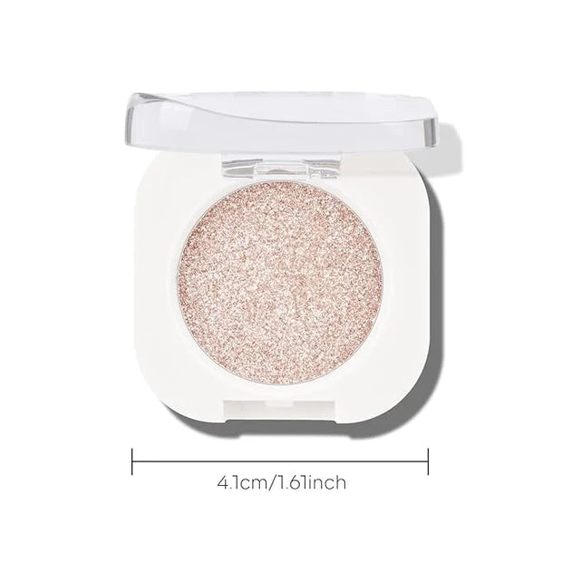 KYDA Single Glitter Eyeshadow, Pale Champagne Sheer Glow Eyeshadow, Ultra-fine Lightweight Powder, Multiuse Blendable Form...