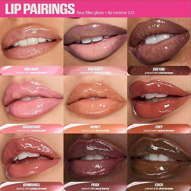 Huda Faux Filler Extra Shine Lip Gloss UUU-Baby (electric lilac) - 3.9 mL / 0.13 fl oz - Product Image