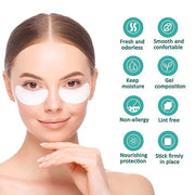 50 Pairs Under Eye Pads, Lint Free Lash Extension Eye Gel Patches for Beauty Salon False Eyelash Extensions Grafting, Hydr...