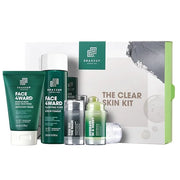 Mens 4-Piece Skin Kit for Clearer Skin, Targets Blemishes, Vegan Formula with Daily Face Wash, Clarifying Toner, Purifying...