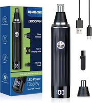 LED Display Ear and Nose Hair Trimmer Clipper for Men Women,2025 Rechargeable 2 in 1 Professional Painless Eyebrow & Facia...
