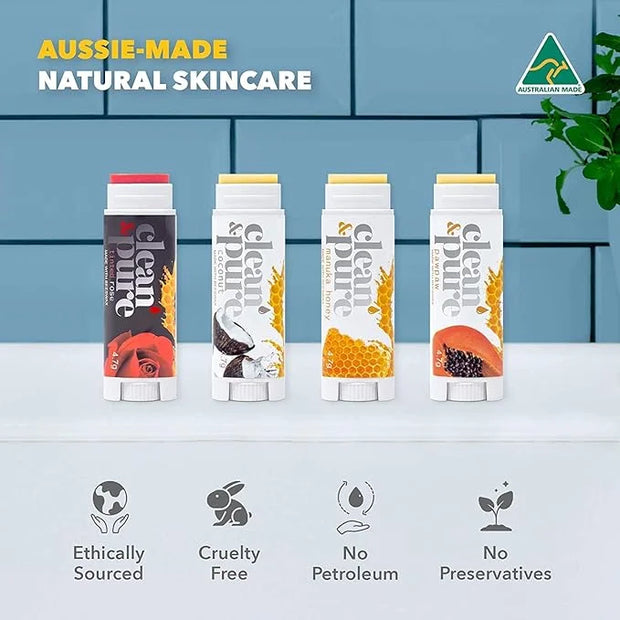 Lip Balm 3-Pack (Hemp & Lemongrass) Australia