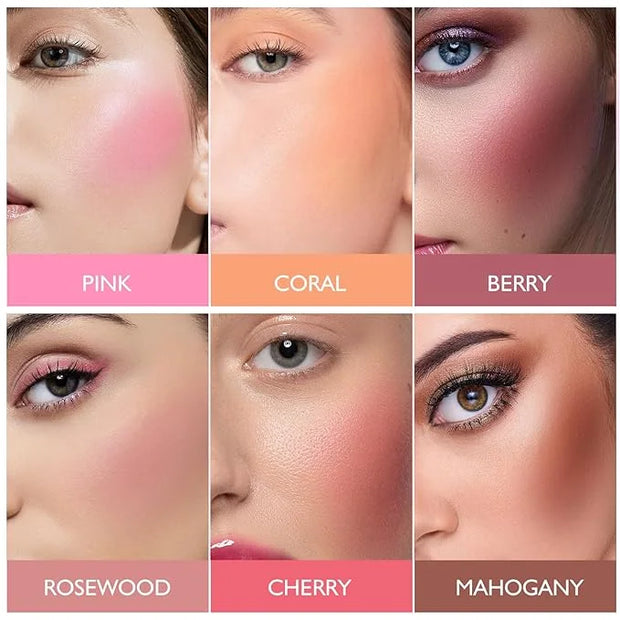 KYDA Powder Blush, Radiant Glow Face Blusher, Blendable Formula, Lasting Moisturizing, Ultra Fine Lightweight Texture, Che...
