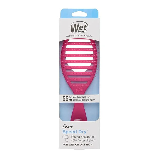 Wet Brush Speed Dry Hair Brush, Pink Frost - Vented Design & Soft HeatFlex Bristles Are Blow Dry Safe - Ergonomic Handle M...
