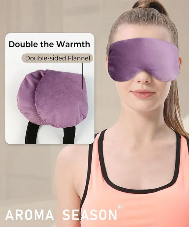 Aroma Season Heated Eye Mask for Dry Eyes, Warm Eye Compress with Flaxseed, Moist Heat Therapy - Product Image