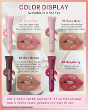 Tinted Lip Balm-2Pcs Pink Brown Peptide Gloss,Thanksgiving
