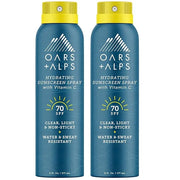 Oars + Alps Sunscreen Spray for Face & Body, SPF 30 Spray Sunscreen Infused with Vitamin C & Antioxidants, No White Residu...