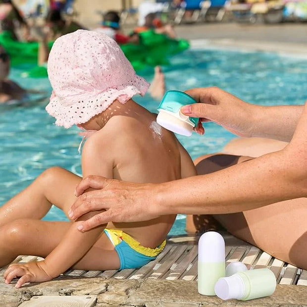 Mity rain Sunscreen Applicator for Kids, 3PCS Sunscreen Roller Bottle and Sunblock Buddy Brush Set, Buddies Sunscreen Appl...