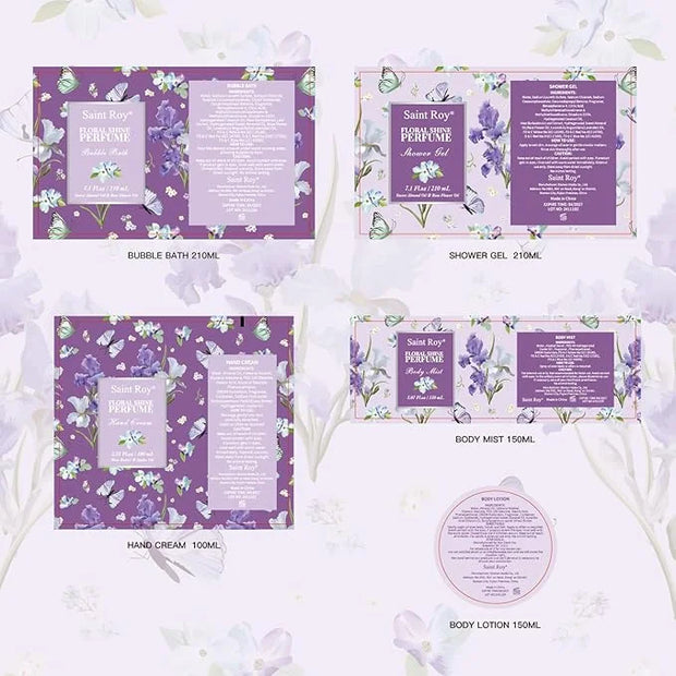 Mother's Day Gifts for Mom Gift Basket for Women, Luxury 11Pcs Floral Perfume Scents Bath and Body Home Spa Gift Kit with ...