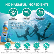 Caribbean Breeze Continuous Tropical Mist SPF 50 Sunscreen Spray Sport, Reef Safe Sunscreen, Up to 80 Minutes Water Resist...