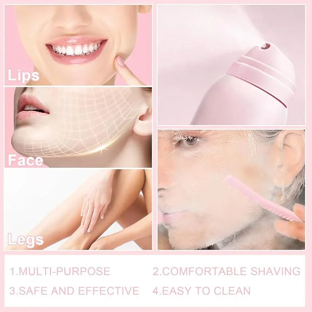 1PC Hair Identifier Spray for Face Shaving Dermaplaning Tool Skin Body for Women with 4 Face Razor for Skin Shaver Hair Re...