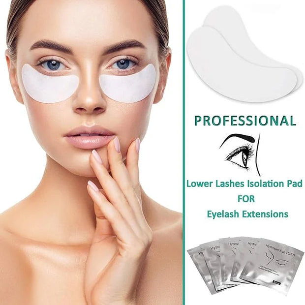 50 Pairs Under Eye Pads, Eyelash Extension Gel Patches, Lint Free DIY False Lash Extension Beauty Makeup Hydrogel Gel Eye ...