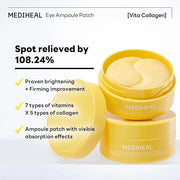 Mediheal Vita Collagen Under Eye Patches & [Disney Pixar Edition] Madecassoside Blemish Toner Pad for Daily Blemish Care -...