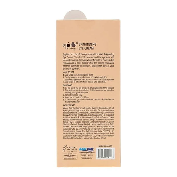 Epielle Brightening Eye Cream | Anti-Aging Serum for Dark Circles & Wrinkles | Cooling Applicator for Refreshing Applicati...