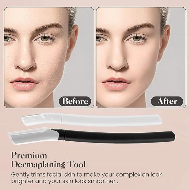 Eyebrow Razor, Dermaplane Face Razors for Women Facial Hair, Eyebrow Shaver(8 Count), Peach Fuzz Removal, Dermaplaner to E...