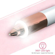 Mini Portable Painless Eyebrow Remover Trimmer for Women, Eyebrow Razor Epilator Pen,18K Gold-Plated Hypoallergenic Precis...
